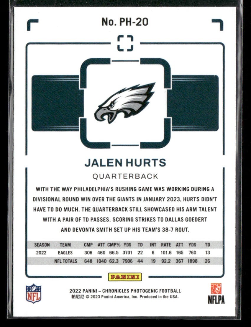 Jalen Hurts Player Lot Bundle 10 Different Football Cards JH004 Eagles back