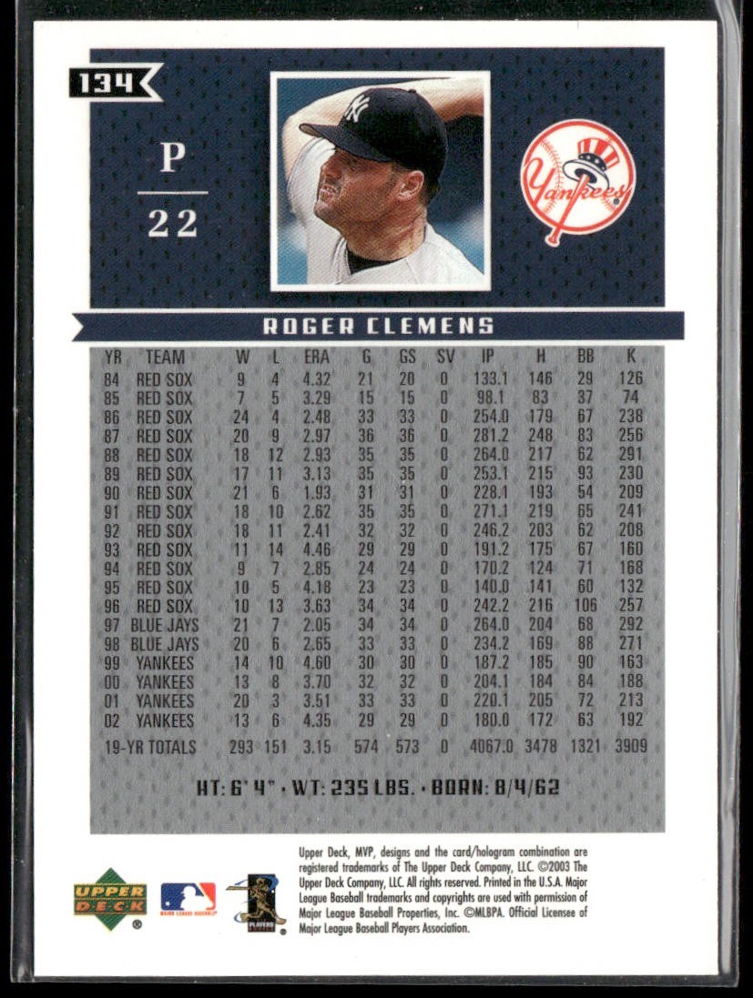 Roger Clemens Lot Bundle 10 Different Baseball Cards RC003 Red Sox Yankees back