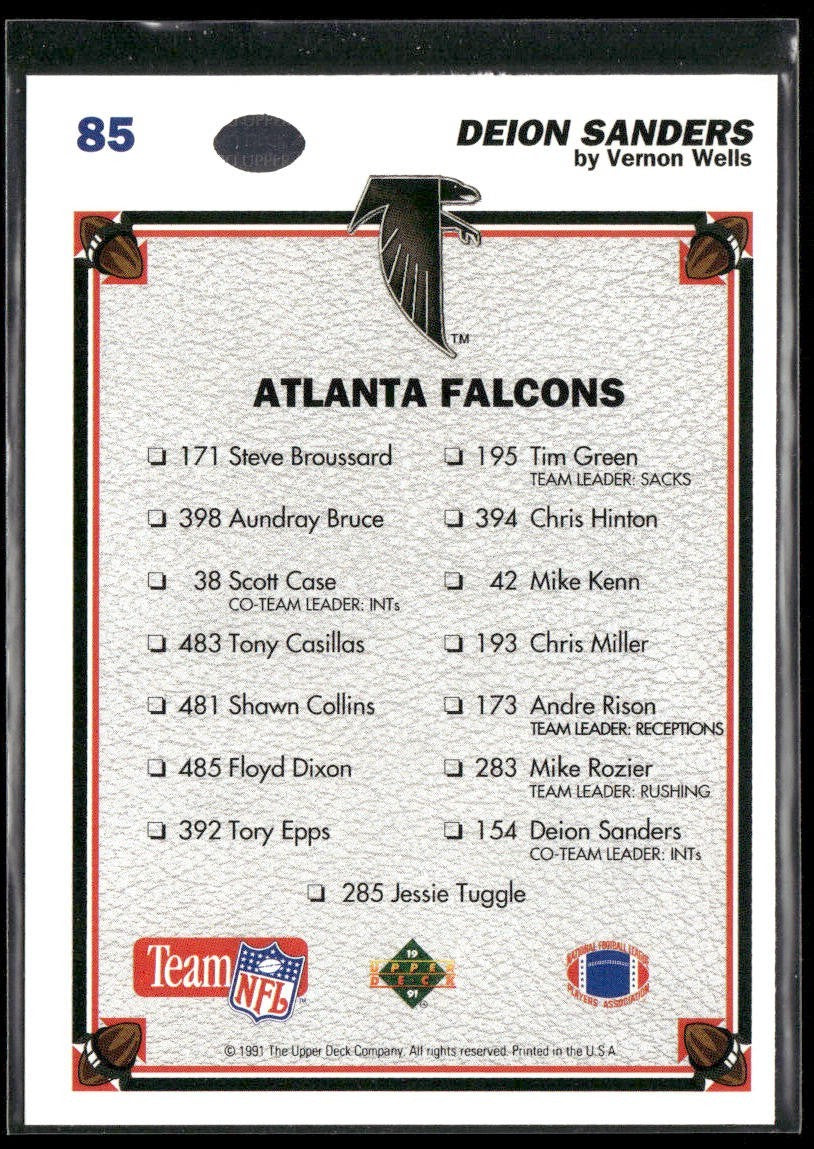 Deion Sanders Player Lot Bundle 10 Different Football Cards DS004 Falcons 49ers back