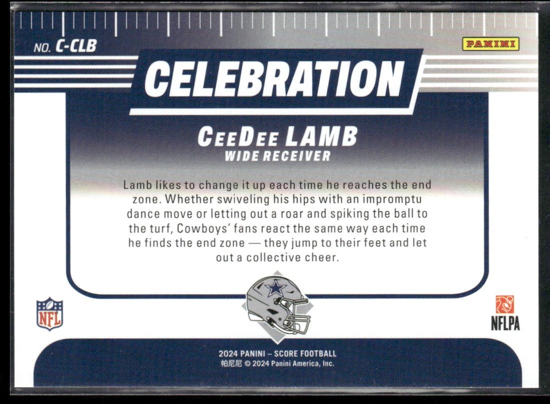 CeeDee Lamb Player Lot Bundle 10 Different Football Cards CDL002 Cowboys 2 RC back