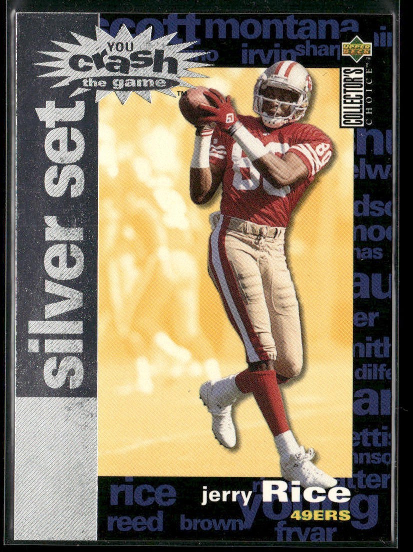 Jerry Rice Player Lot Bundle 10 Different Football Cards JR010 49ers back