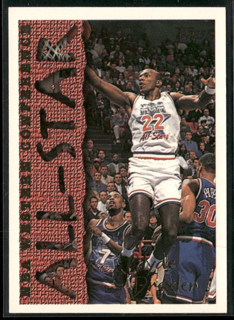 Clyde "The Glide" Drexler Player Lot Bundle 10 Basketball Cards CD001 Portland back
