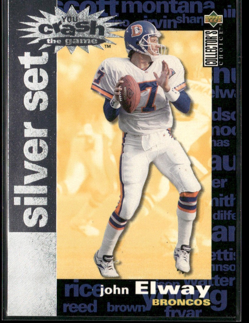 John Elway Player Lot Bundle 10 Different Football Cards JE007 Broncos front
