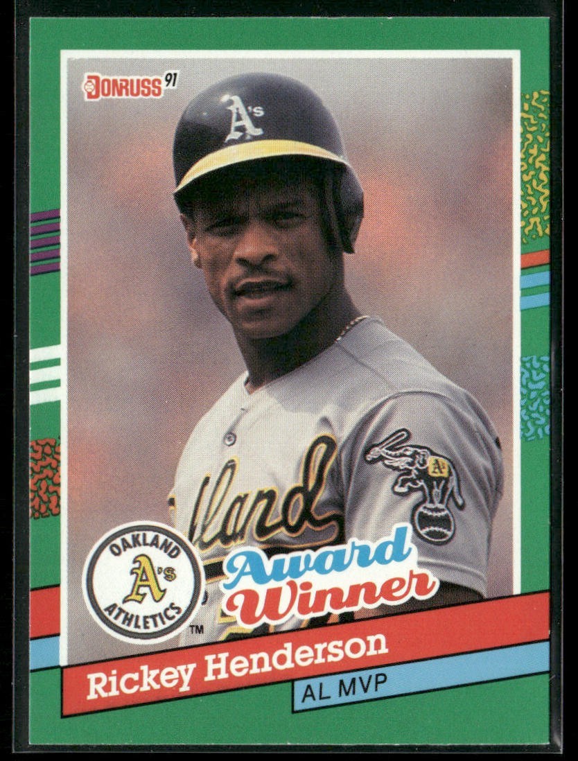 Rickey Henderson Lot Bundle 10 Different Baseball Cards RH002 Athletics back