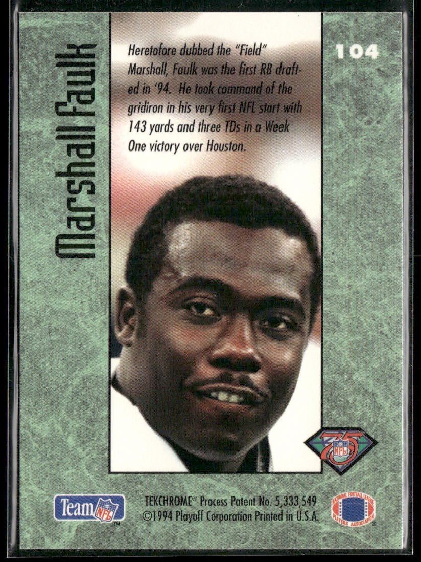 Marshall Faulk Player Lot Bundle 10 Different Football Cards MF002 2 RC back