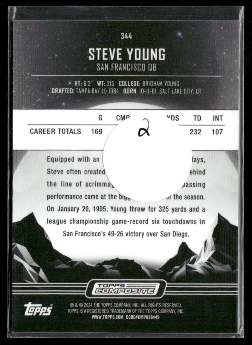 Steve Young Player Lot Bundle 10 Different Football Cards SY003 49ers back