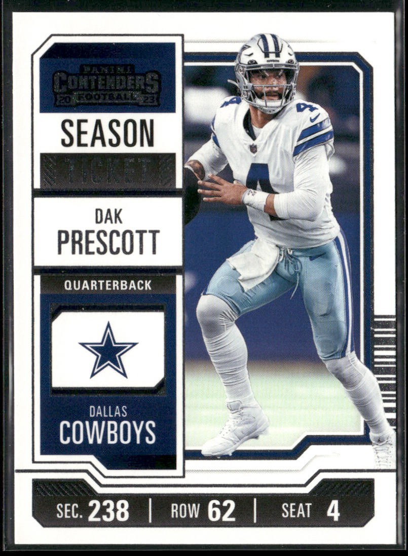 Dak Prescott Player Lot Bundle 10 Different Football Cards DP001 Cowboys back