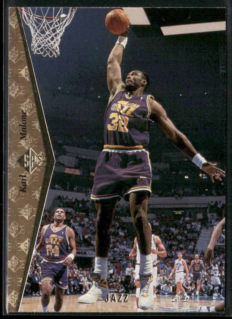 Karl Malone Player Lot Bundle 10 Basketball Cards KM002 Utah Jazz back