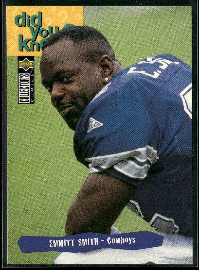 Emmitt Smith Player Lot Bundle 10 Different Football Cards ES007 Cowboys back