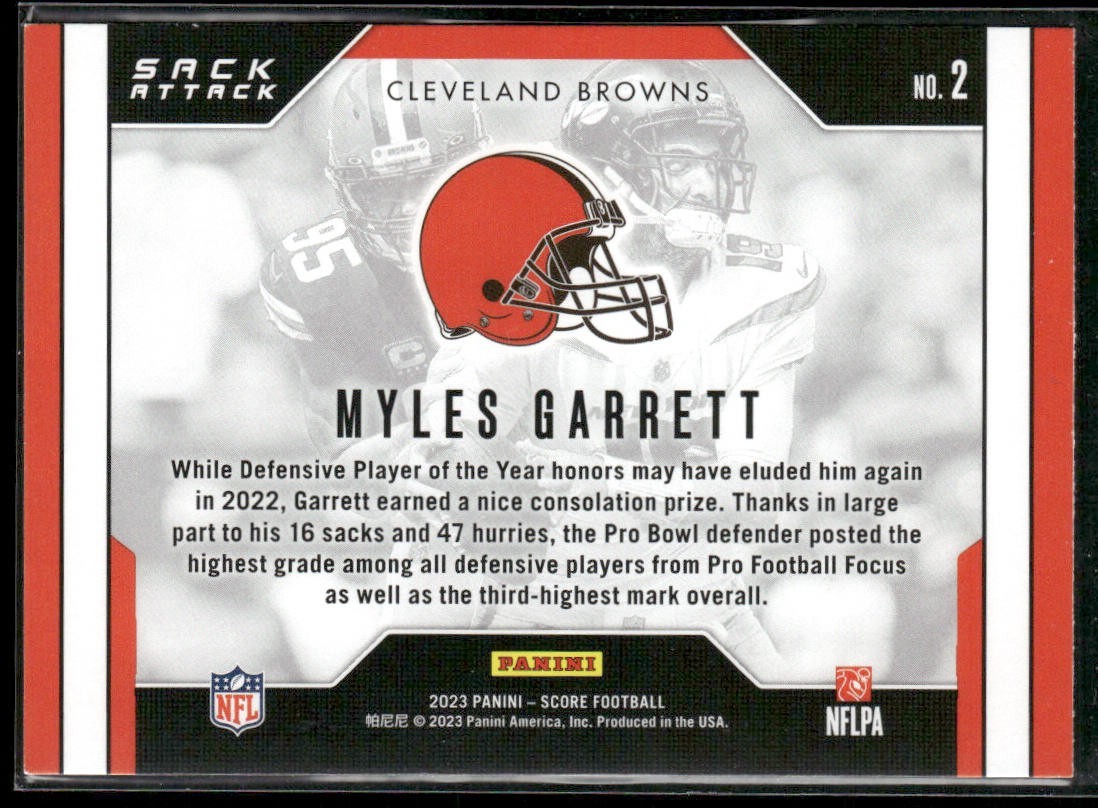 Myles Garrett Player Lot Bundle 10 Different Football Cards MG001 Browns back