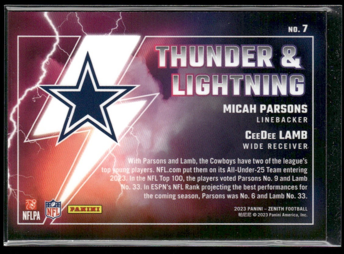 CeeDee Lamb Player Lot Bundle 10 Different Football Cards CDL002 Cowboys 2 RC back