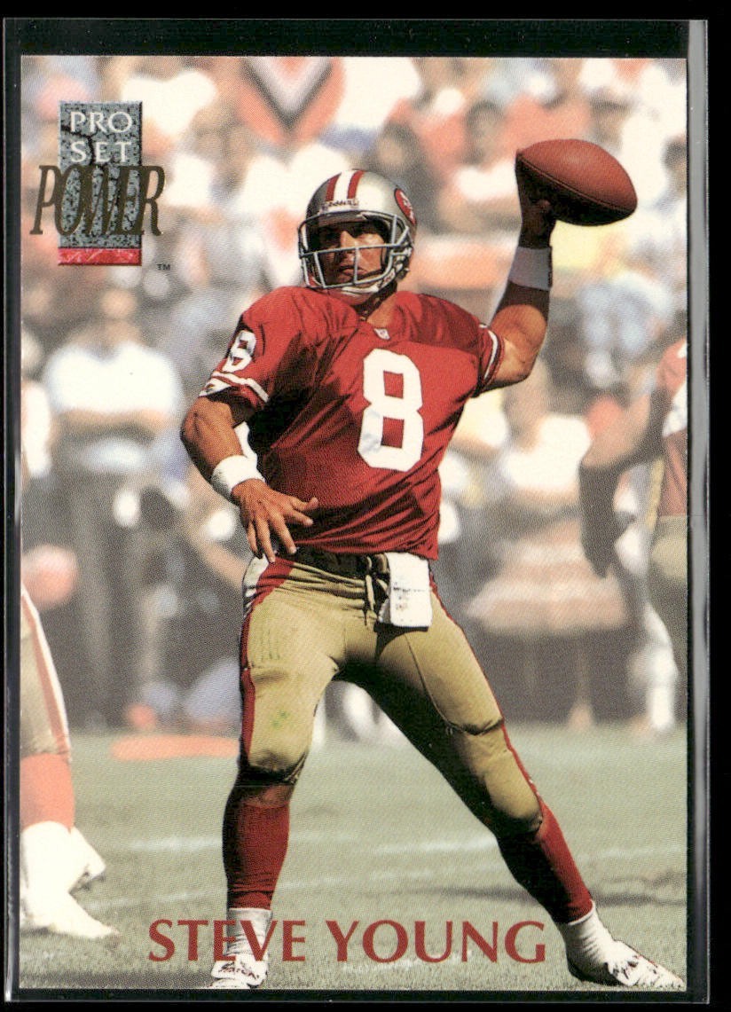 Steve Young Player Lot Bundle 10 Different Football Cards SY005 49ers back