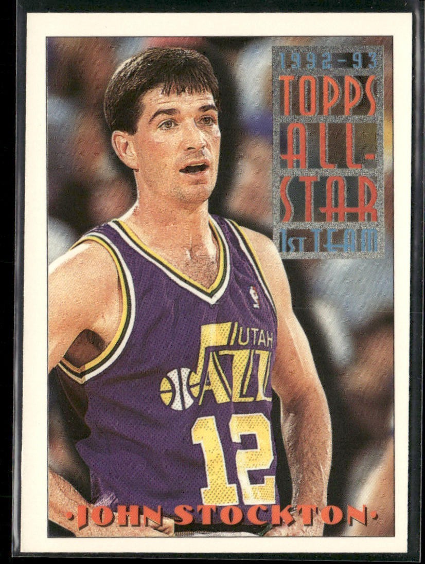 John Stockton Player Lot Bundle 10 Basketball Cards JS001 Utah Jazz back