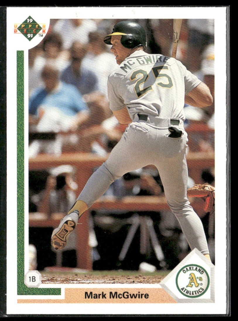 Mark McGwire Player Lot Bundle 10 Different Baseball Cards MM001 Athletics back