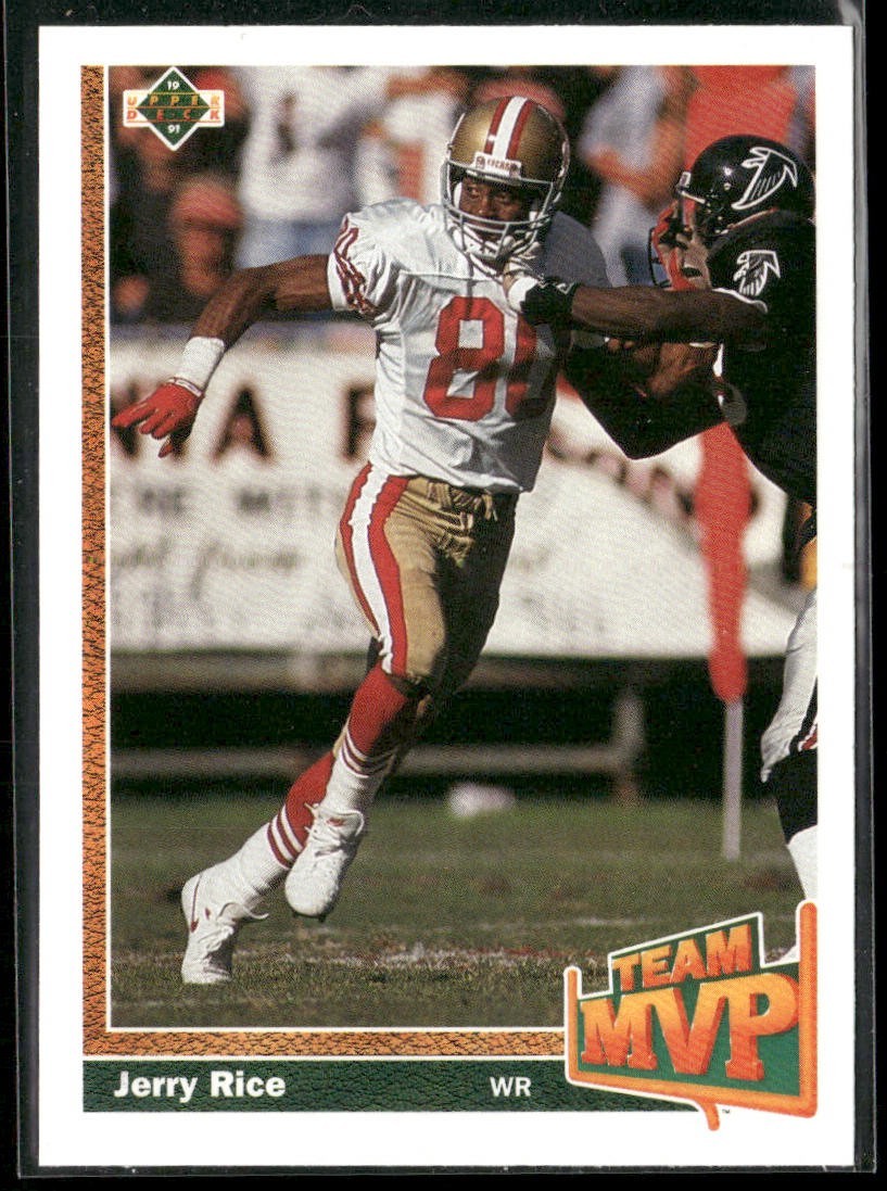 Jerry Rice Player Lot Bundle 10 Different Football Cards JR005 49ers back