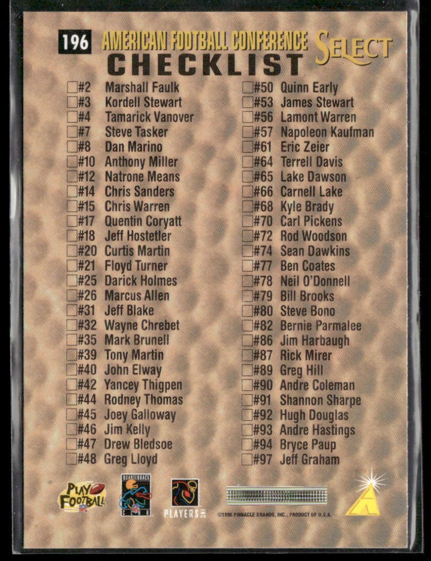 Dan Marino Player Lot Bundle 10 Different Football Cards DM001 Dolphins back