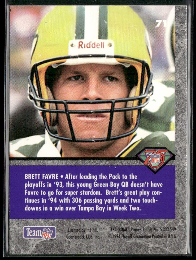 Brett Favre Player Lot Bundle 10 Different Football Cards BF005 Packers 1 RC back