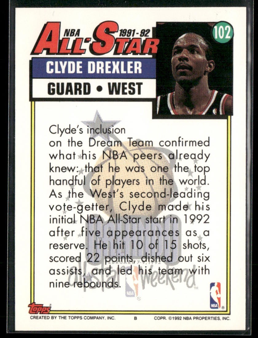 Clyde "The Glide" Drexler Player Lot Bundle 10 Basketball Cards CD004 Portland back