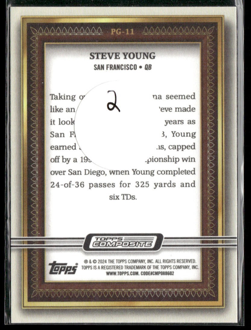 Steve Young Player Lot Bundle 10 Different Football Cards SY008 49ers back