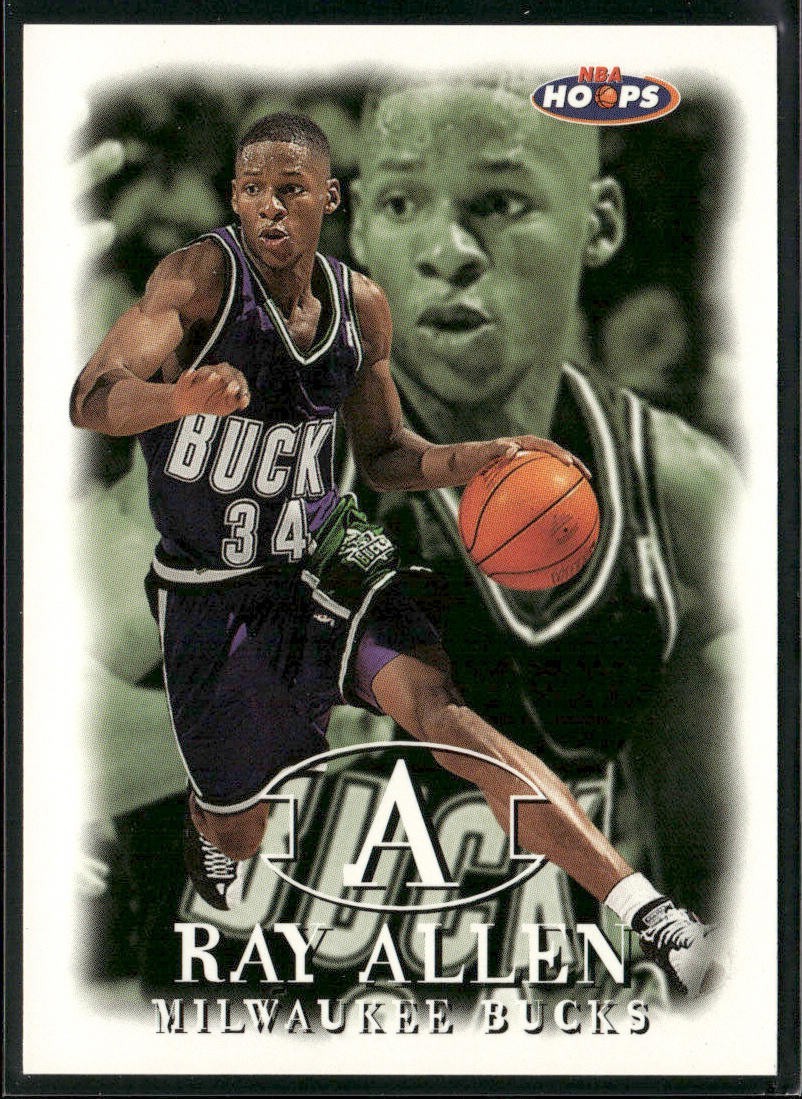 Ray Allen Player Lot Bundle 10 Basketball Cards RA001 Bucks back