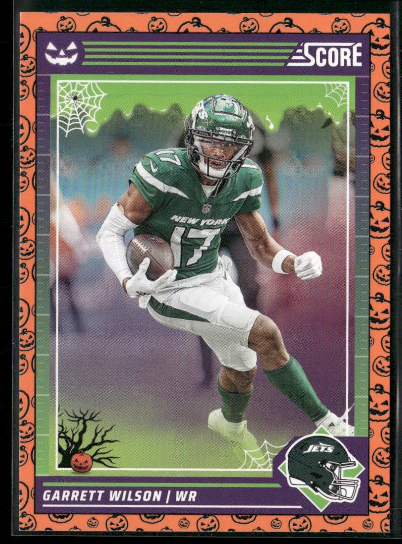 Garrett Wilson Player Lot Bundle 10 Different Football Cards GW001 Jets 1 RC back