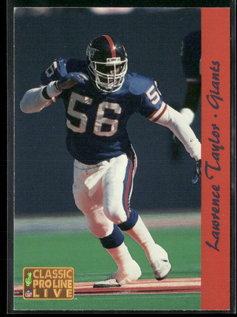 Lawrence Taylor Player Lot Bundle 10 Different Football Cards LT003 Giants back