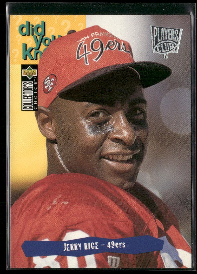 Jerry Rice Player Lot Bundle 10 Different Football Cards JR006 49ers back