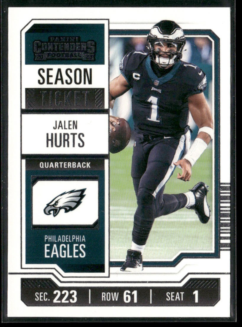 Jalen Hurts Player Lot Bundle 10 Different Football Cards JH001 Eagles back
