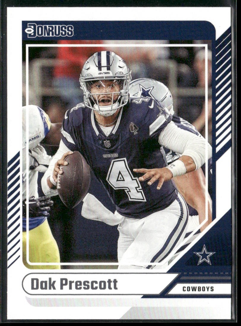 Dak Prescott Player Lot Bundle 10 Different Football Cards DP002 Cowboys back
