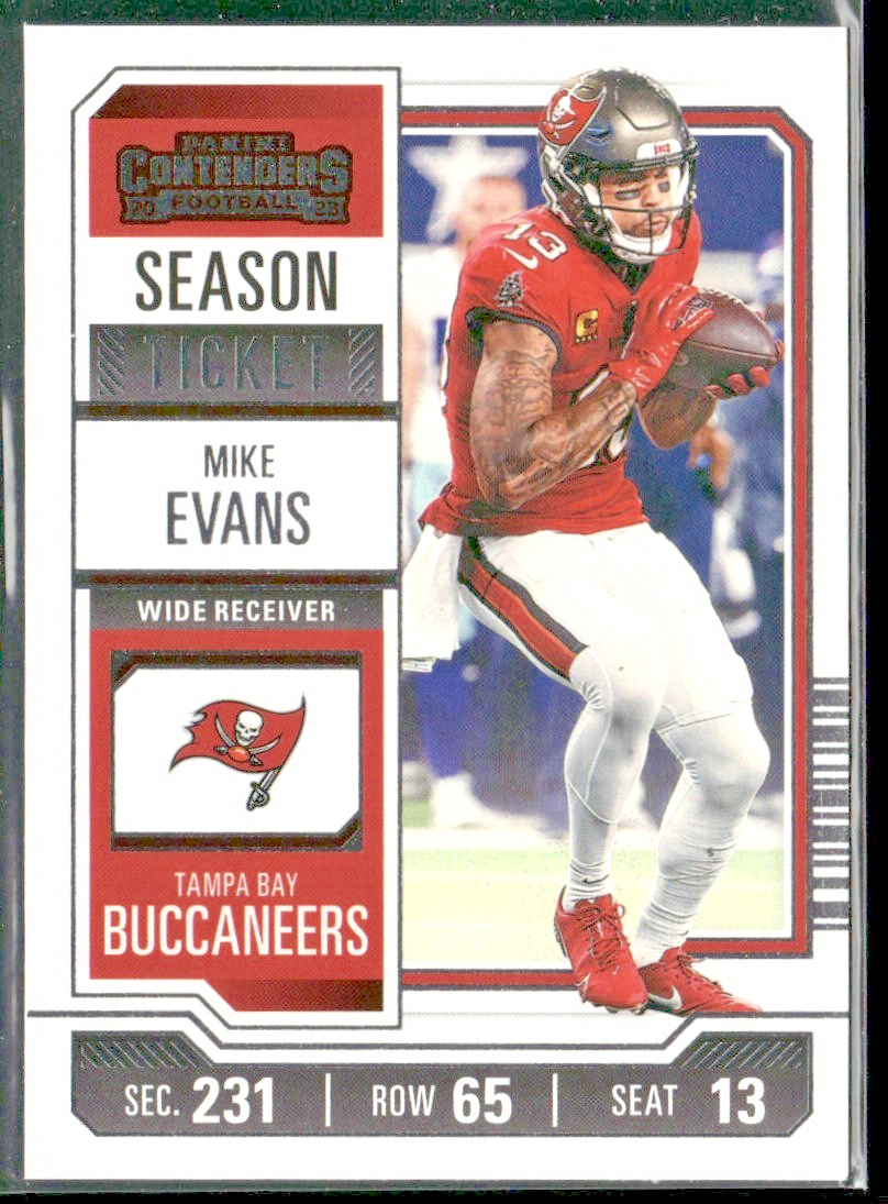 Mike Evans Player Lot Bundle 10 Different Football Cards ME003 Buccaneers back