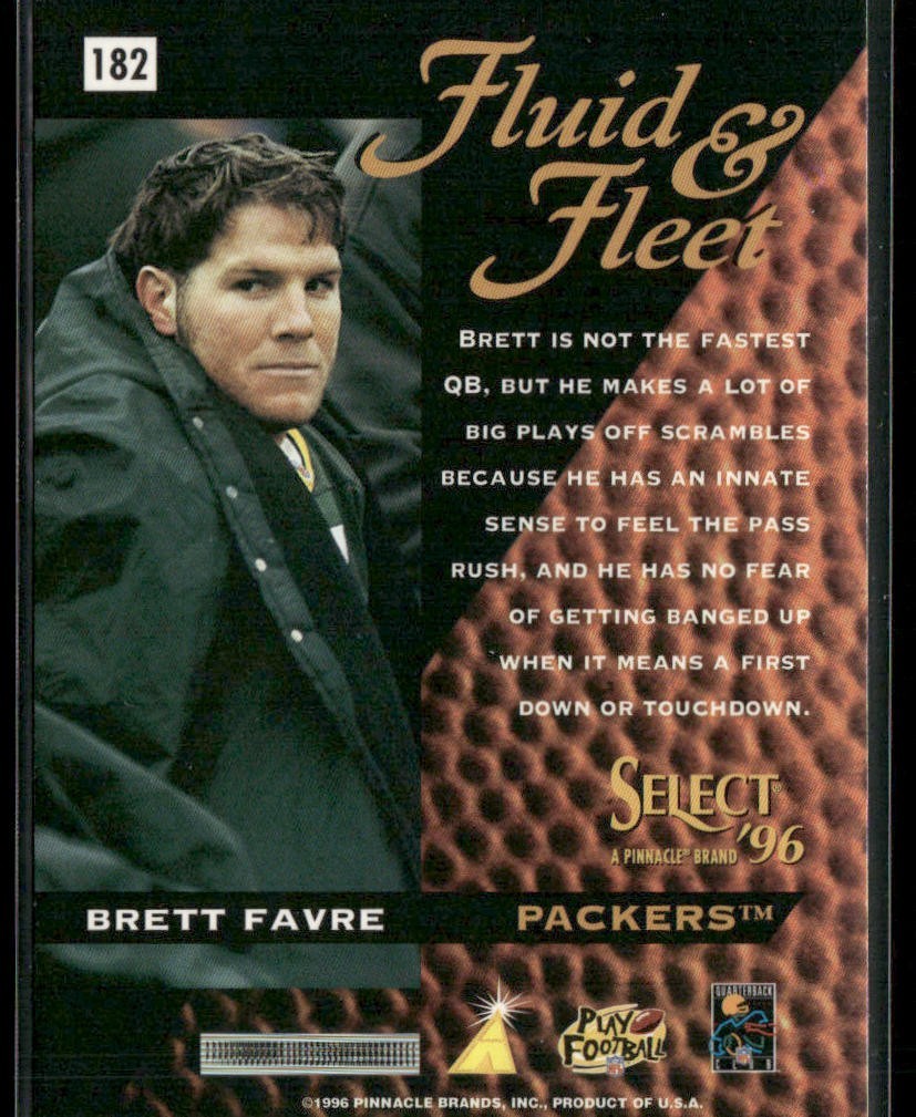 Brett Favre Player Lot Bundle 10 Different Football Cards BF003 Packers back