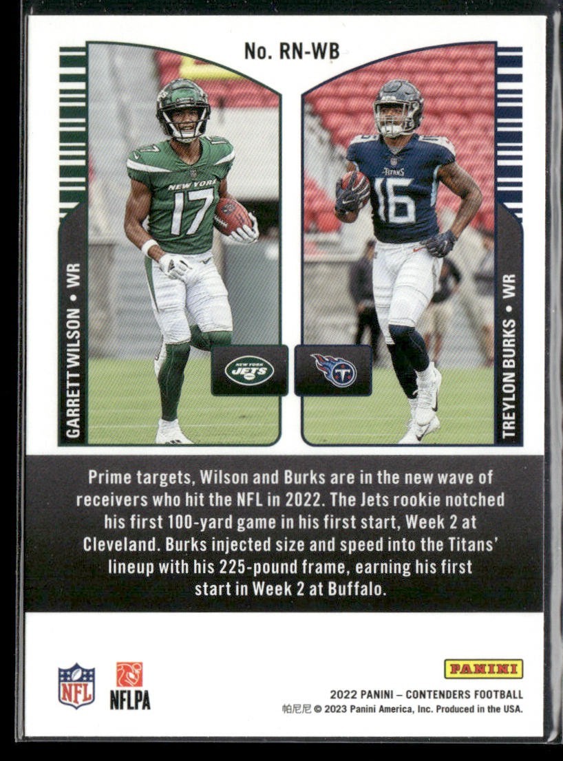 Garrett Wilson Player Lot Bundle 10 Different Football Cards GW002 Jets 4 RC back