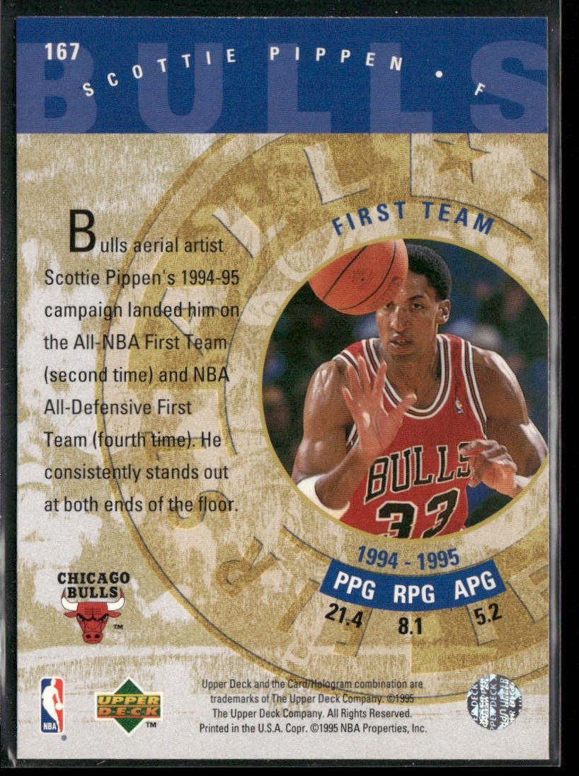 Scottie Pippen Player Lot Bundle 10 Basketball Cards SP001 Chicago Bulls back
