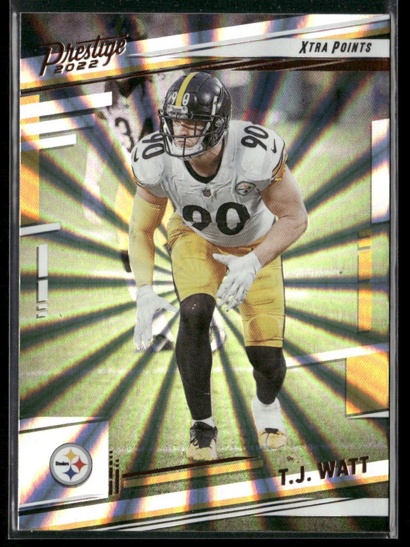 TJ Watt Player Lot Bundle 10 Different Football Cards TJW002 Steelers back