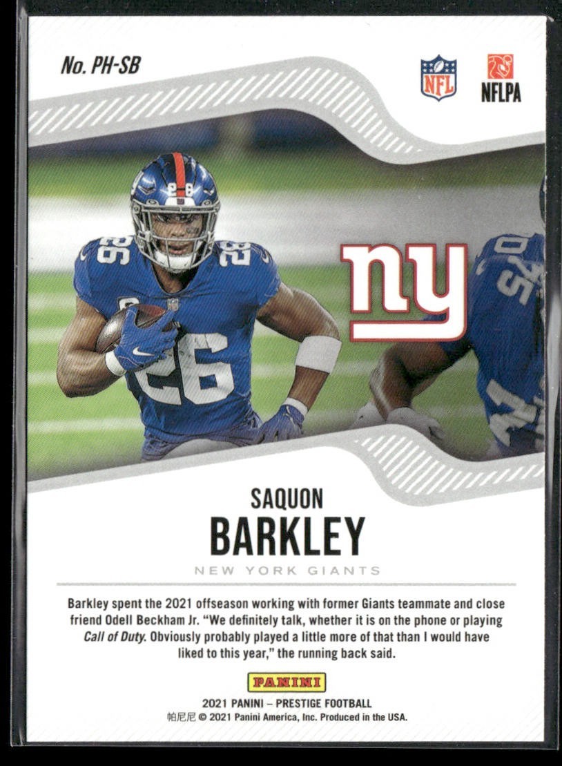 Saquon Barkley Player Lot Bundle 10 Different Football Cards SB001 Giants back