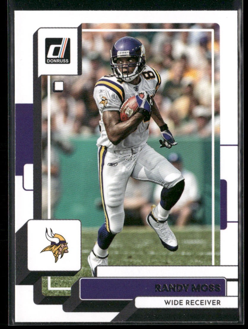 Randy Moss Player Lot Bundle 10 Different Football Cards RM001 Vikings Raiders back