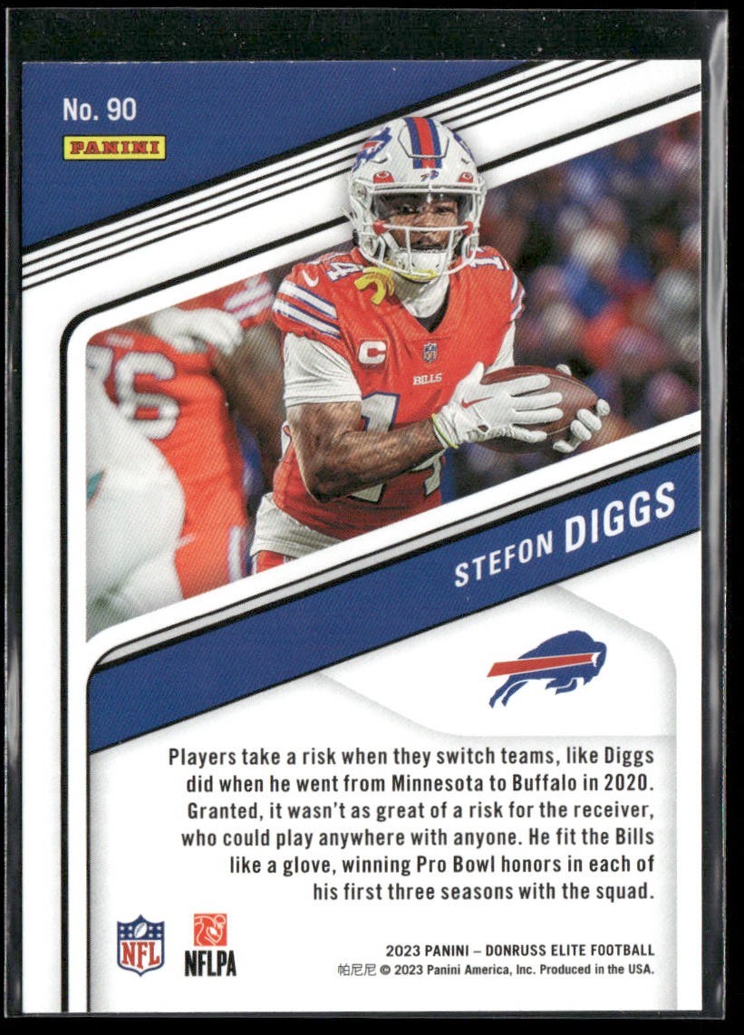 Stefon Diggs Player Lot Bundle 10 Different Football Cards SD002 Bills Vikings back
