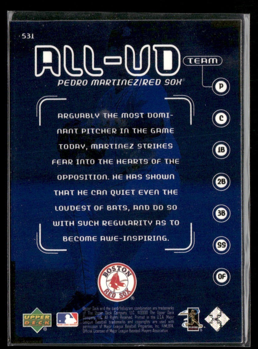 Pedro Martinez Player Lot Bundle 10 Different Baseball Cards PM001 Red Sox back