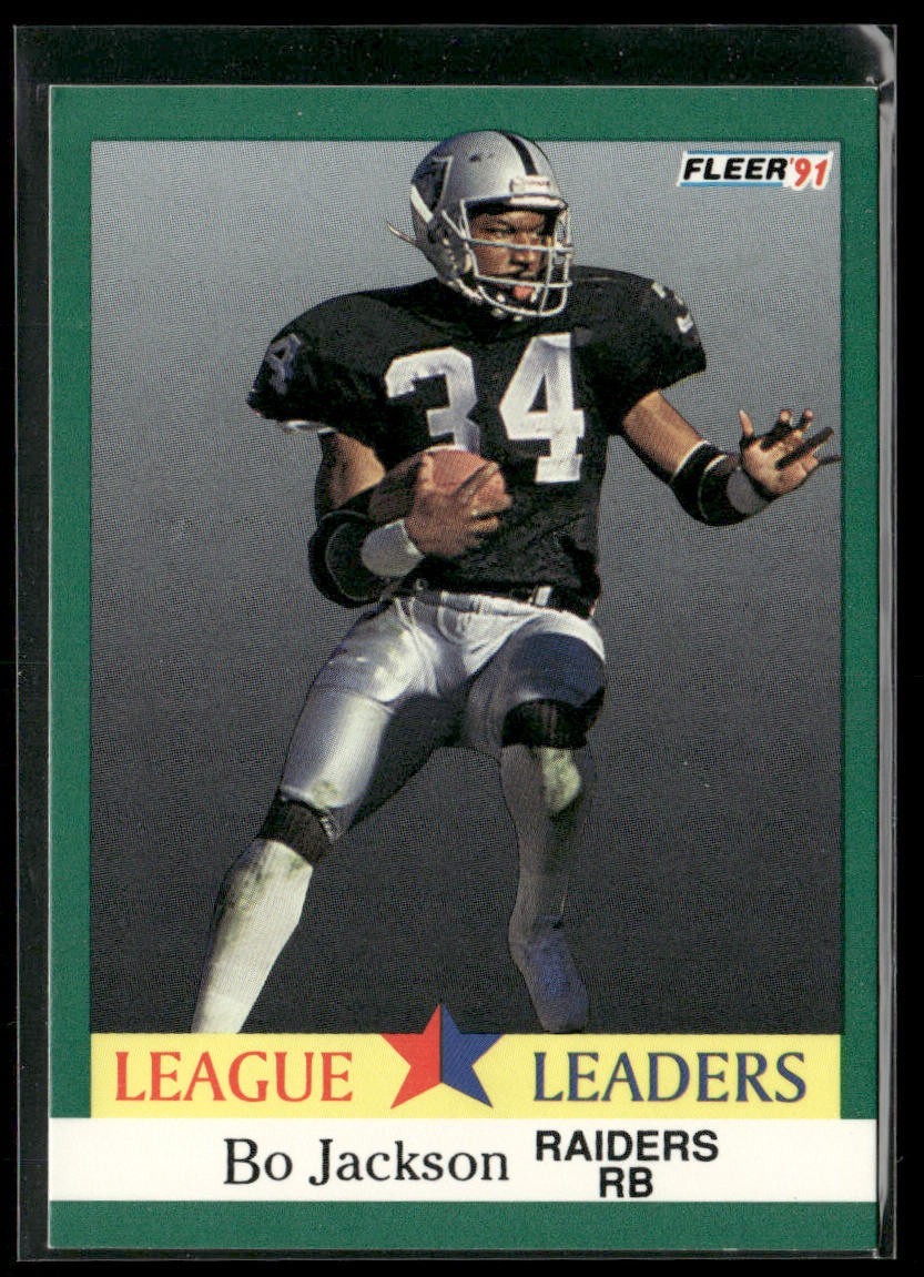 Bo Jackson Player Lot Bundle 10 Different Football Cards BOJ002 Raiders front