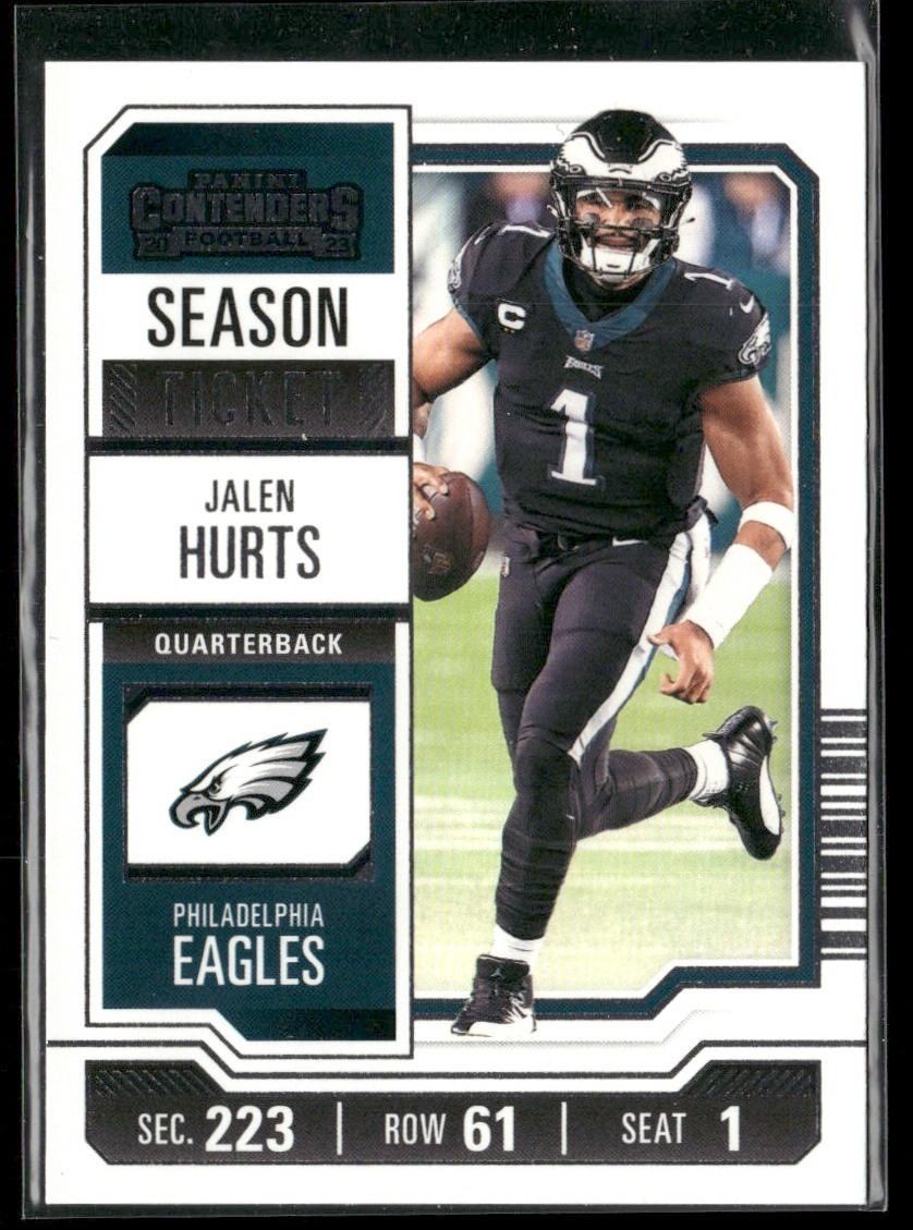 Jalen Hurts Player Lot Bundle 10 Different Football Cards JH002 Eagles back