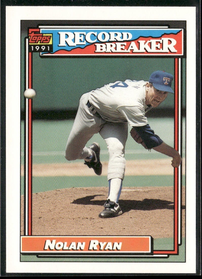 Nolan Ryan Player Lot Bundle 10 Different Baseball Cards NR001 Rangers back
