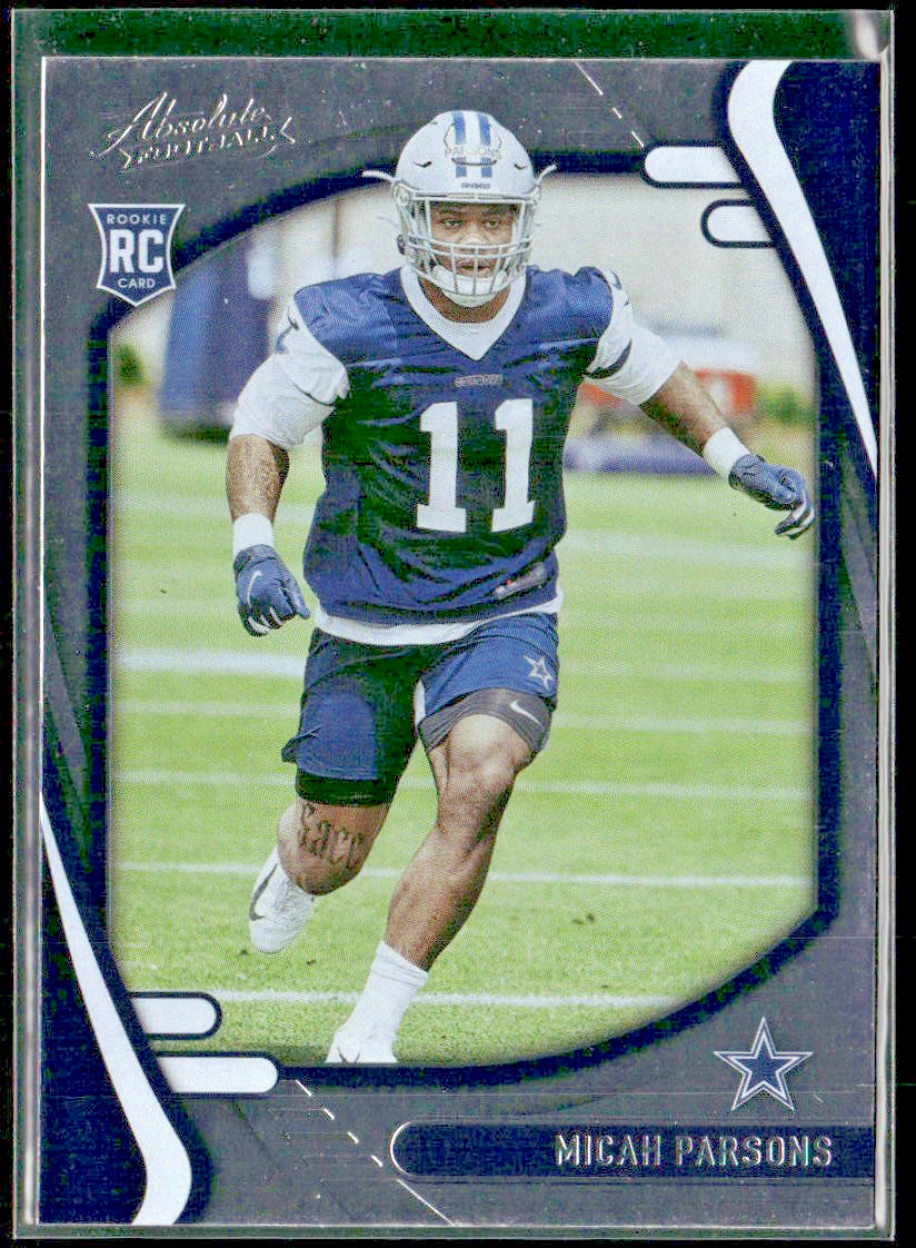 Micah Parsons Player Lot Bundle 10 Different Football Cards MP002 Cowboys 2 RC front