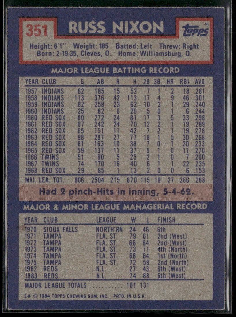 Manger Lot Bundle 10 Different Baseball Cards M001 back