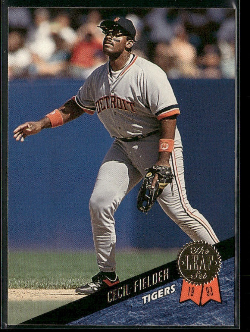 Cecil Fielder Player Lot Bundle 10 Different Baseball Cards CF002 Tigers back