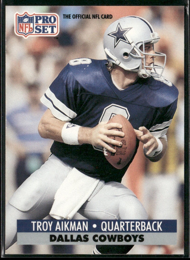 Troy Aikman Player Lot Bundle 10 Different Football Cards TA008 Cowboys back