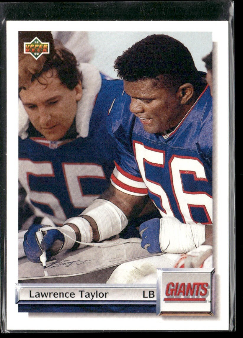 Lawrence Taylor Player Lot Bundle 10 Different Football Cards LT003 Giants back