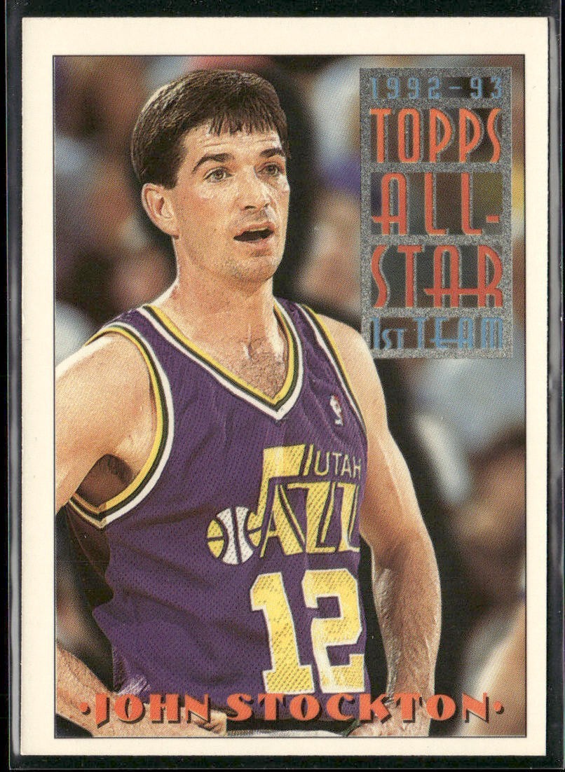 John Stockton Player Lot Bundle 10 Basketball Cards JS002 Utah Jazz back