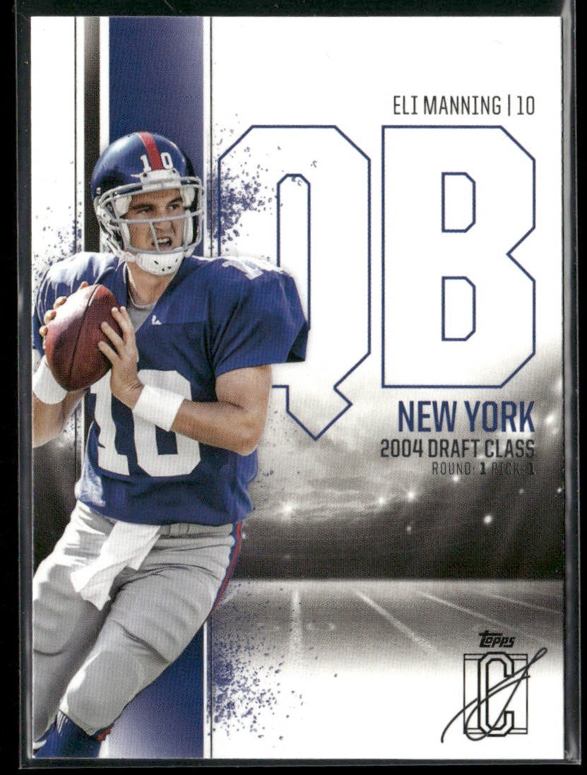 Eli Manning Player Lot Bundle 10 Football Cards EM001 Giants back
