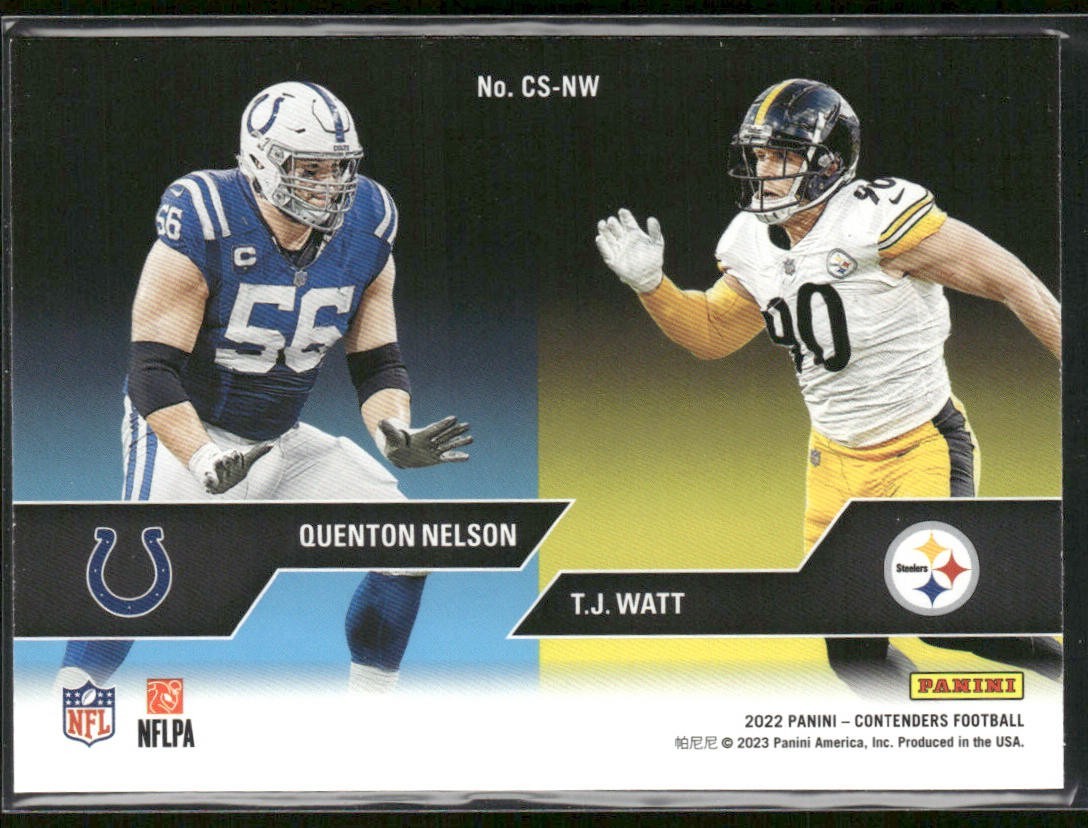 TJ Watt Player Lot Bundle 10 Different Football Cards TJW001 Steelers back