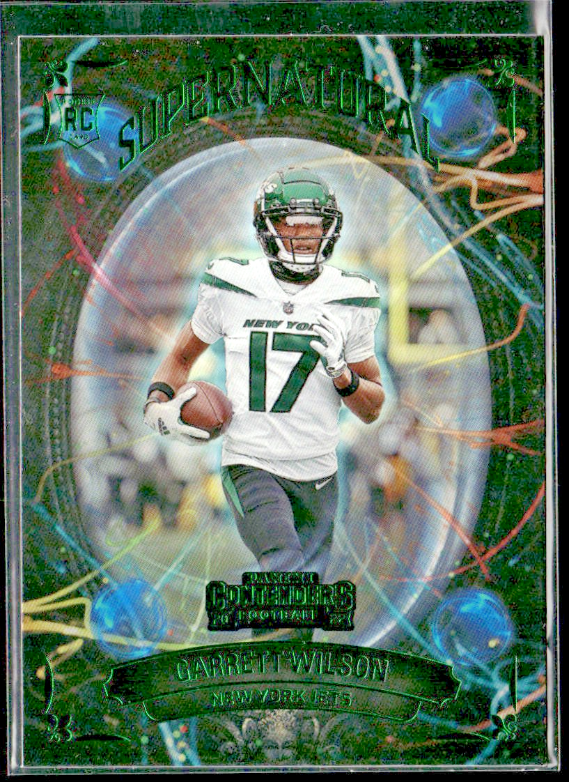 Garrett Wilson Player Lot Bundle 10 Different Football Cards GW002 Jets 4 RC front
